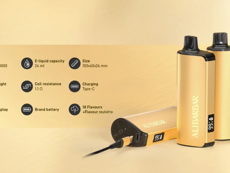 Alibarbar Ingot 20000 Puffs disposable vape with premium flavour and long-lasting performance